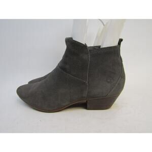 Timberland Womens Size 10 M Gray Suede Zip Ankle Fashion Boots Bootie